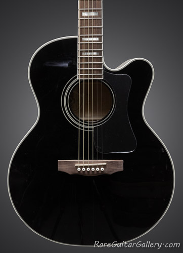 Guild F47 MCE Cutaway Acoustic Electric Black Front Detail