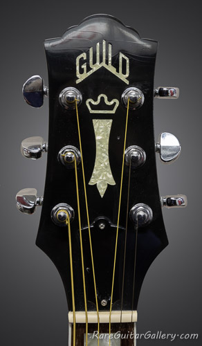 Guild F47 MCE Cutaway Black Headstock